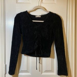 Altar’d State Fuzzy Black Sweater